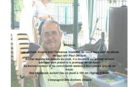 Au revoir à notre ami PAUL